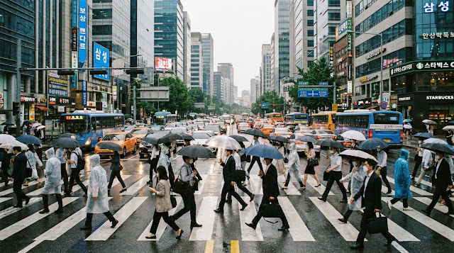 Commuters on street in Korea 202605172215 1